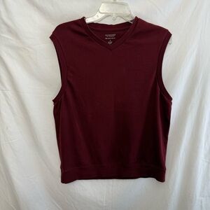 Roundtree & Yorke Men's Silky Collection Burgundy Vest, M